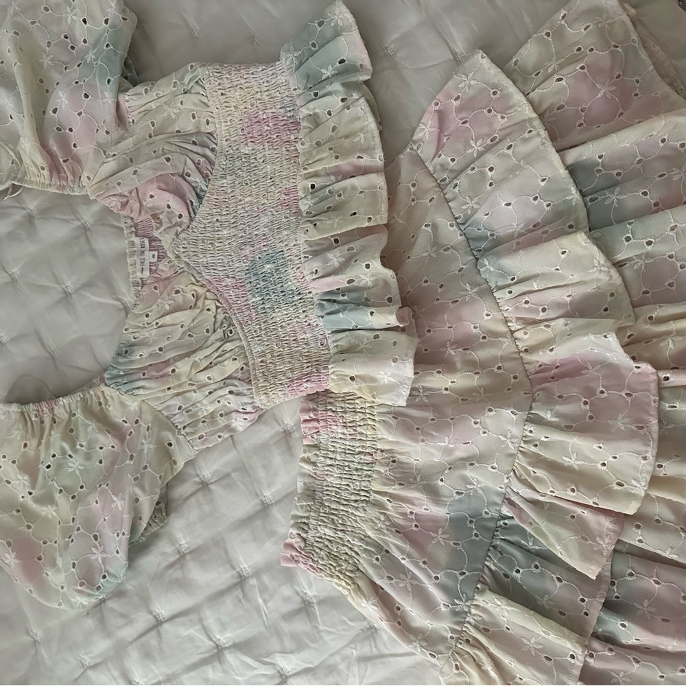 Free the Roses Pink and Cream Eyelet Set